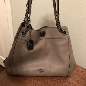Gray coach purse